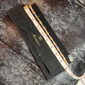 NWT Gold Tone Bracelet w/Faux Diamonds